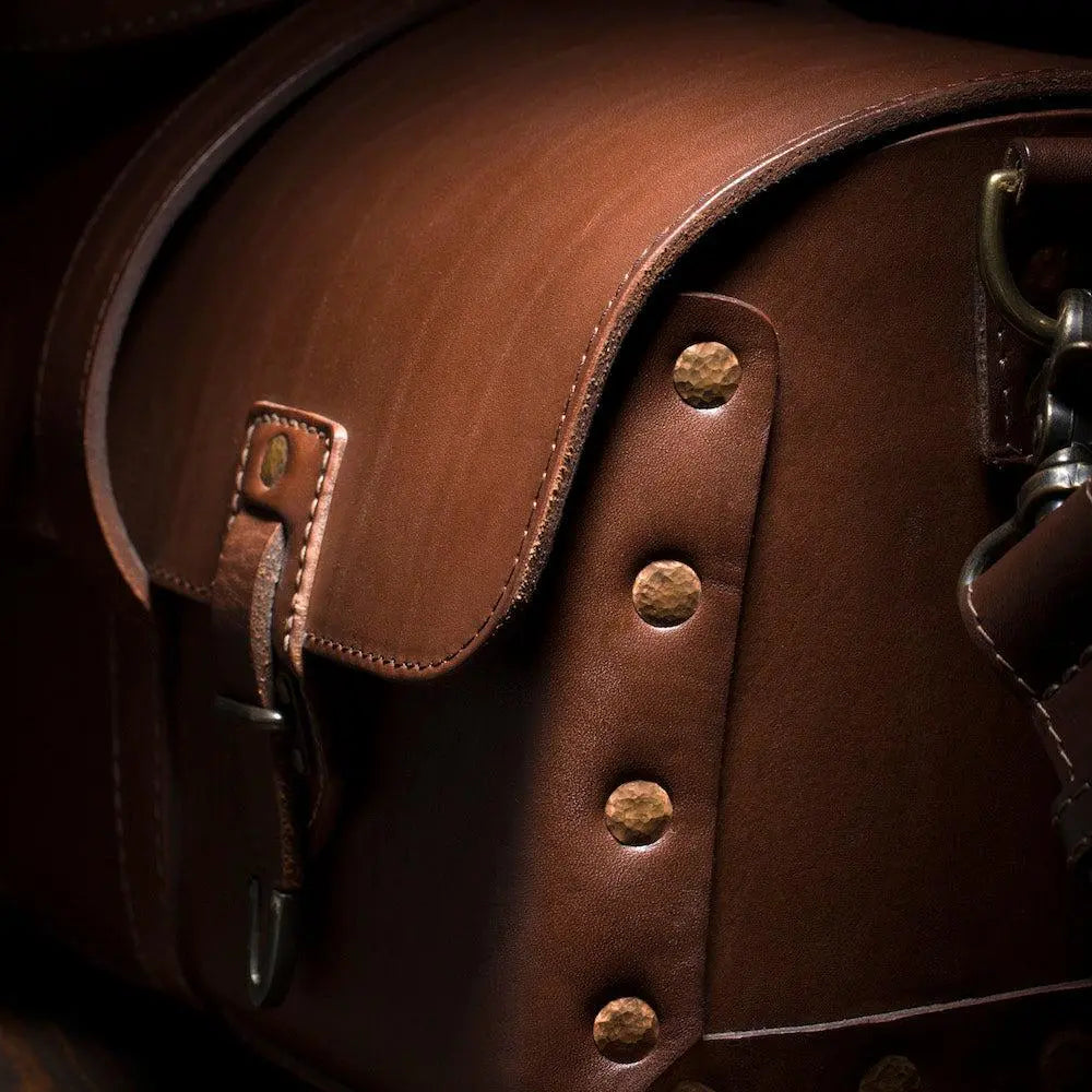 Heritage Leather Tradesman Bag by Mission Mercantile Leather Goods, handmade leather goods detail photo 6