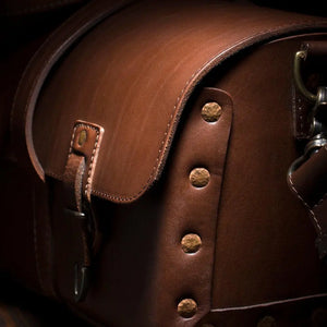 Heritage Leather Tradesman Bag by Mission Mercantile Leather Goods, handmade leather goods detail photo 6