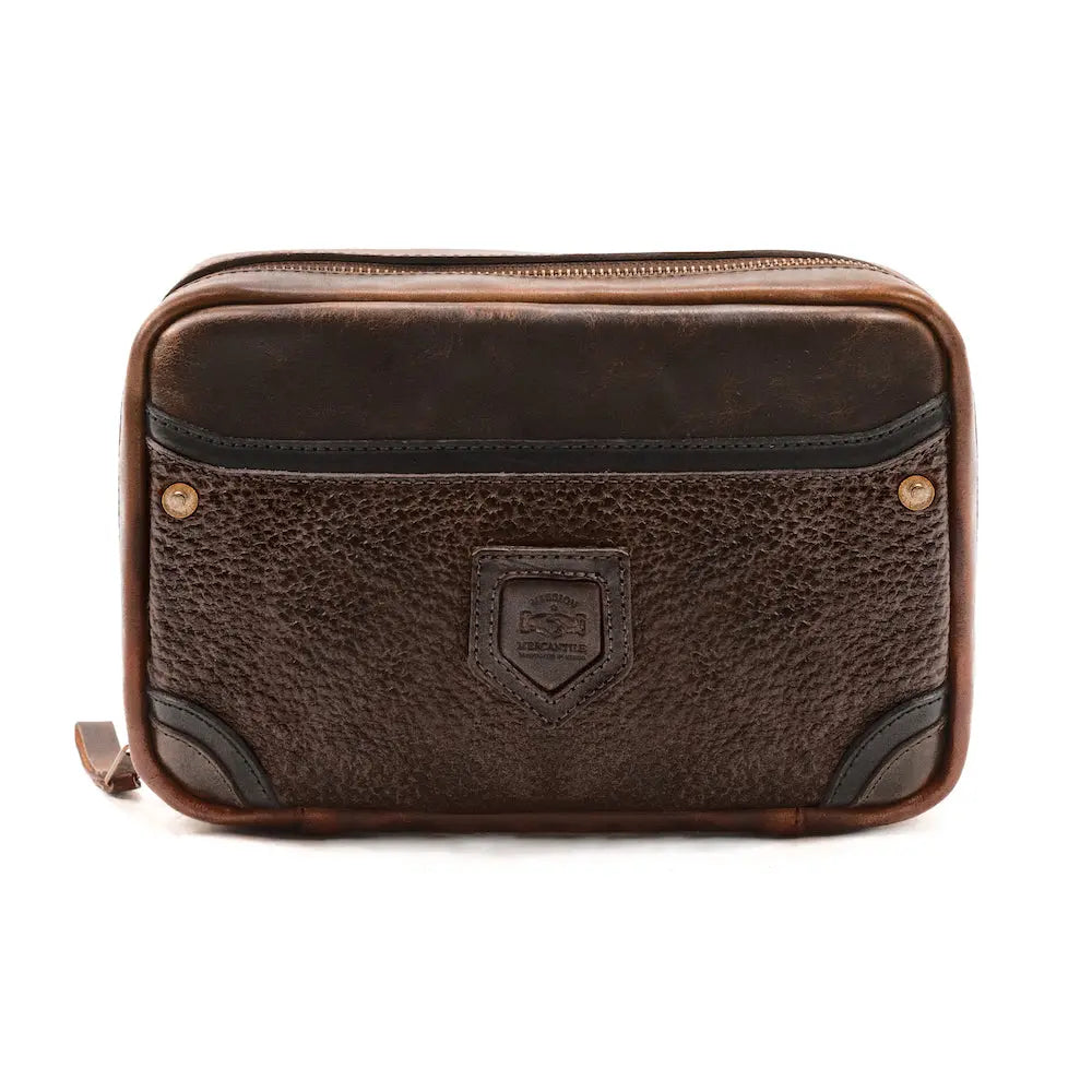 Heritage Leather "Doc" Electronics Organizer / Toiletry Kit Mission Mercantile Leather Goods