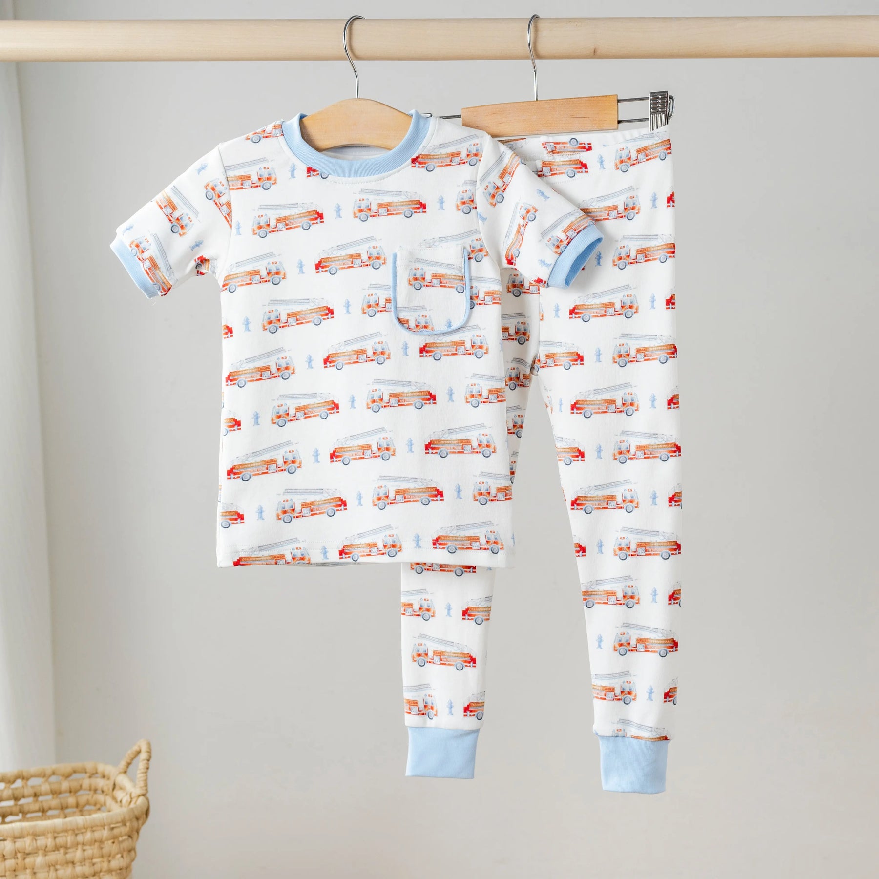 Heroes on Wheels Organic Cotton Pajama Set by Nola Tawk, Southern food gift main product photo