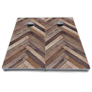 Herringbone Cornhole Boards - All Weather Series Cornhole Solutions