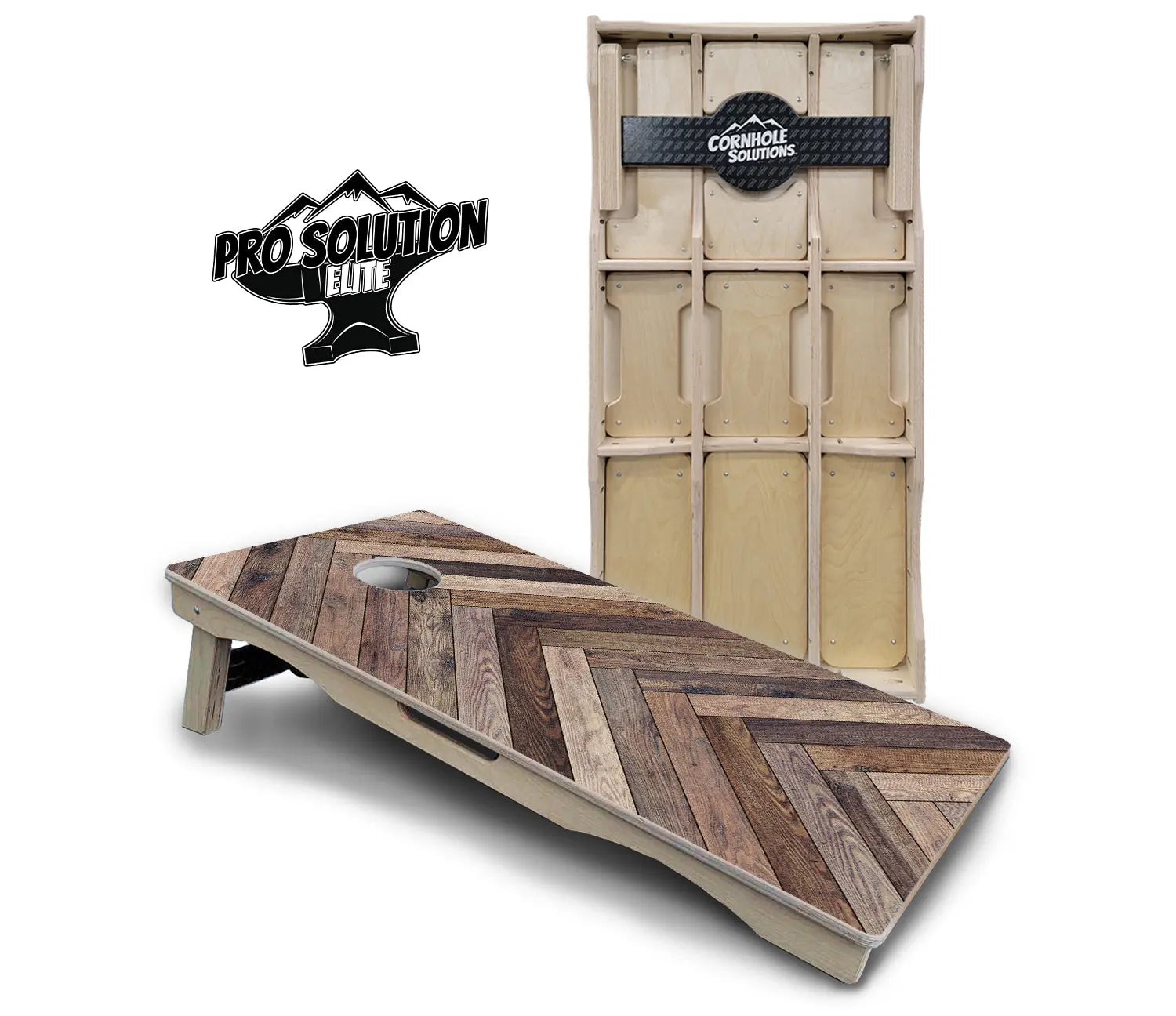 Herringbone Cornhole Boards - Pro Solution Elite Series Cornhole Solutions