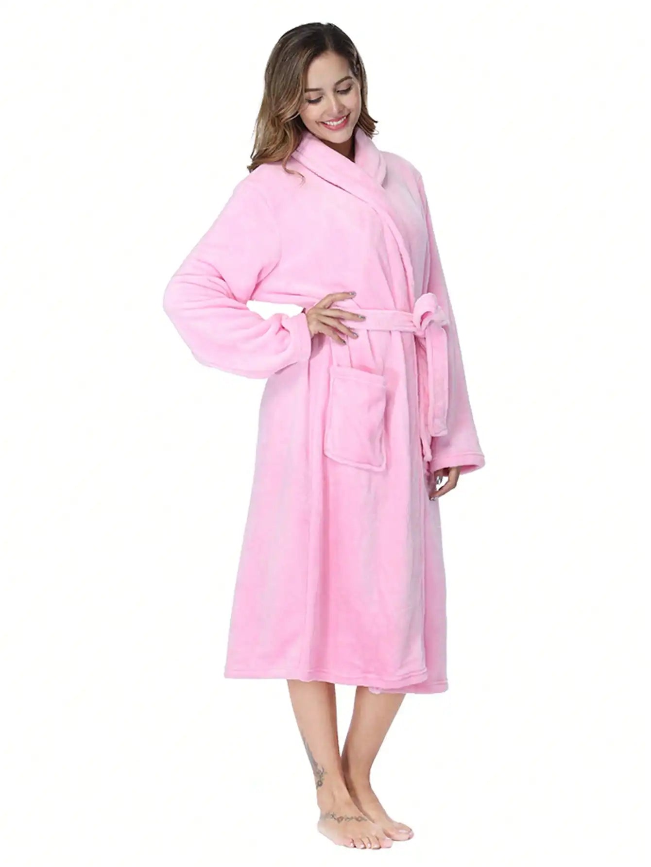 Women's Plush Fleece Robe by The Mississippi Mermaid Mercantile - view 2