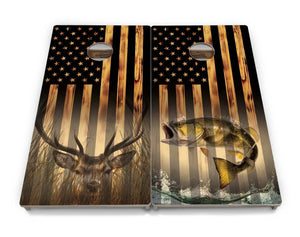 Hidden Deer / Fish Cornhole Boards - Professional Tournament Series by Cornhole Solutions, custom cornhole board detail photo 2