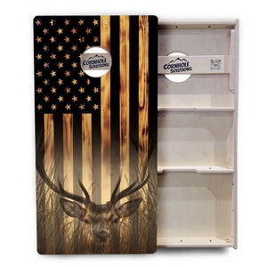Hidden Deer / Fish Cornhole Boards - Professional Tournament Series by Cornhole Solutions, custom cornhole board detail photo 3