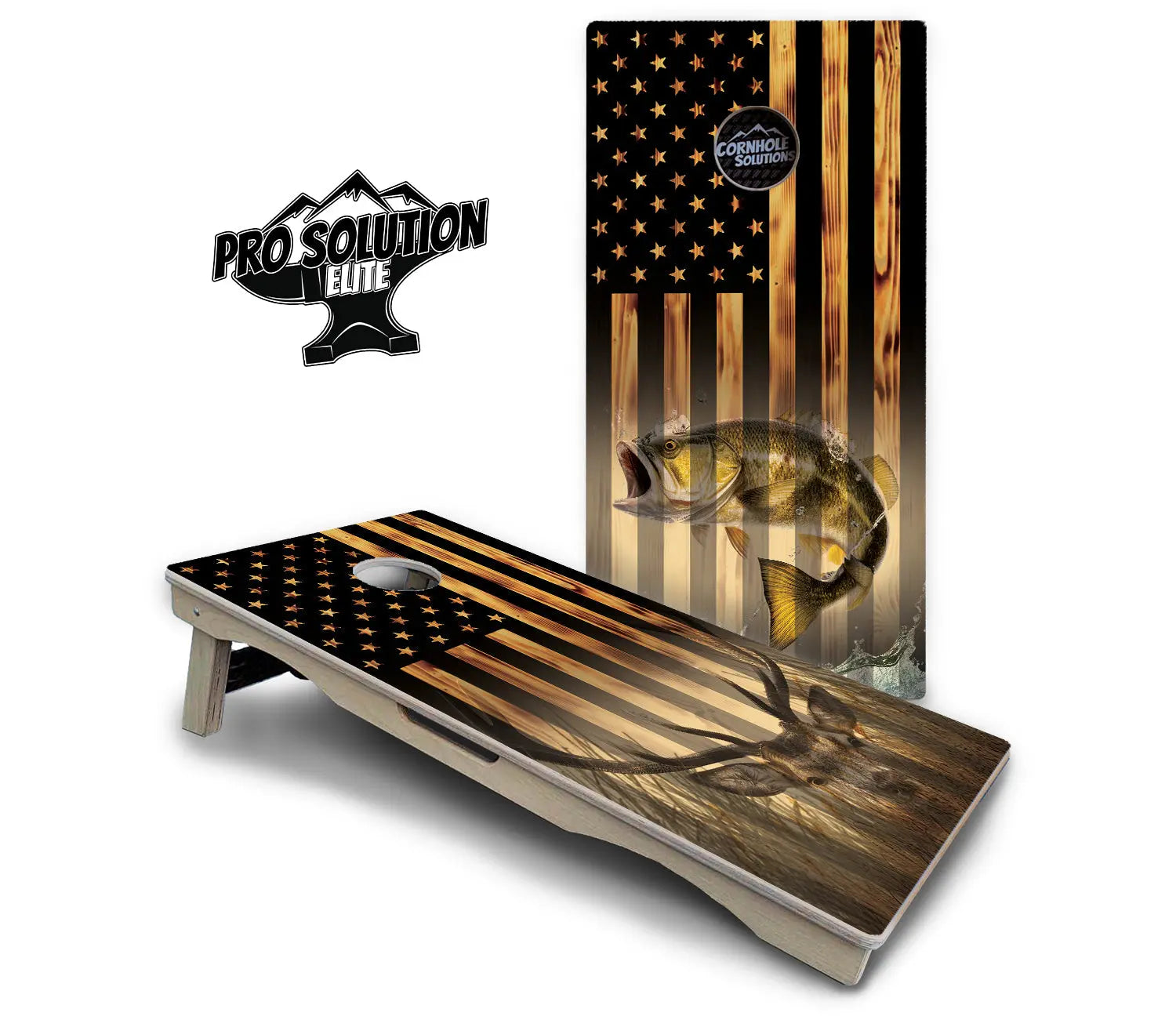Hidden Deer & Fish Cornhole Boards - Pro Solution Elite Series by Cornhole Solutions, custom cornhole board detail photo 12