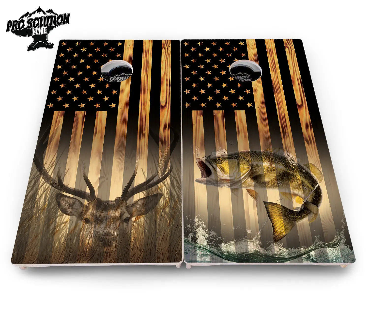 Hidden Deer & Fish Cornhole Boards - Pro Solution Elite Series by Cornhole Solutions, custom cornhole board detail photo 13
