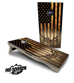 Hidden Deer & Fish Flag Cornhole Boards - Pro Solution Lite Series by Cornhole Solutions, custom cornhole board detail photo 5
