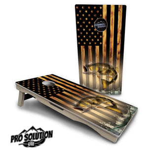 Hidden Deer & Fish Flag Cornhole Boards - Pro Solution Lite Series by Cornhole Solutions, custom cornhole board detail photo 7