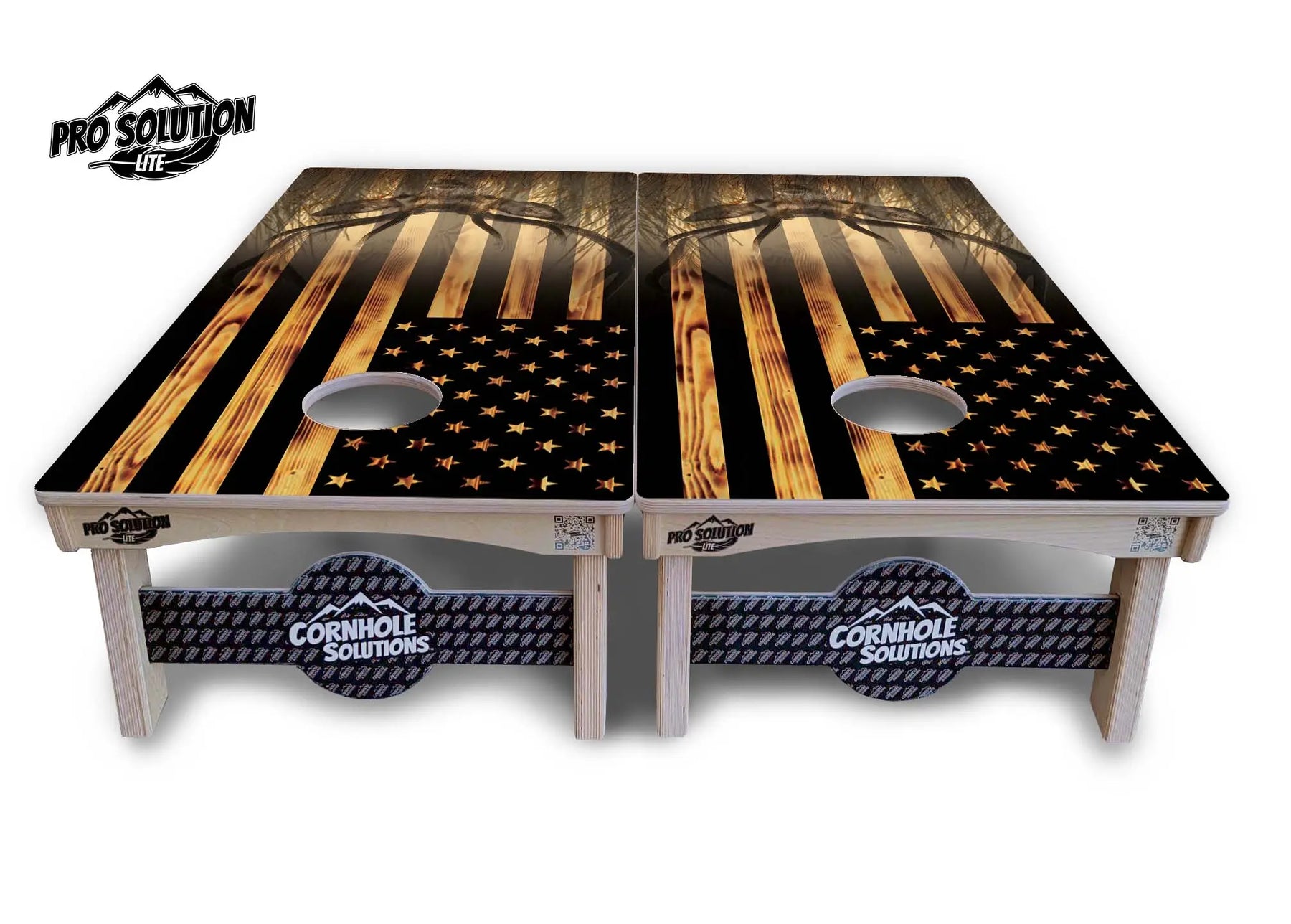 Hidden Deer & Fish Flag Cornhole Boards - Pro Solution Lite Series by Cornhole Solutions, custom cornhole board detail photo 9