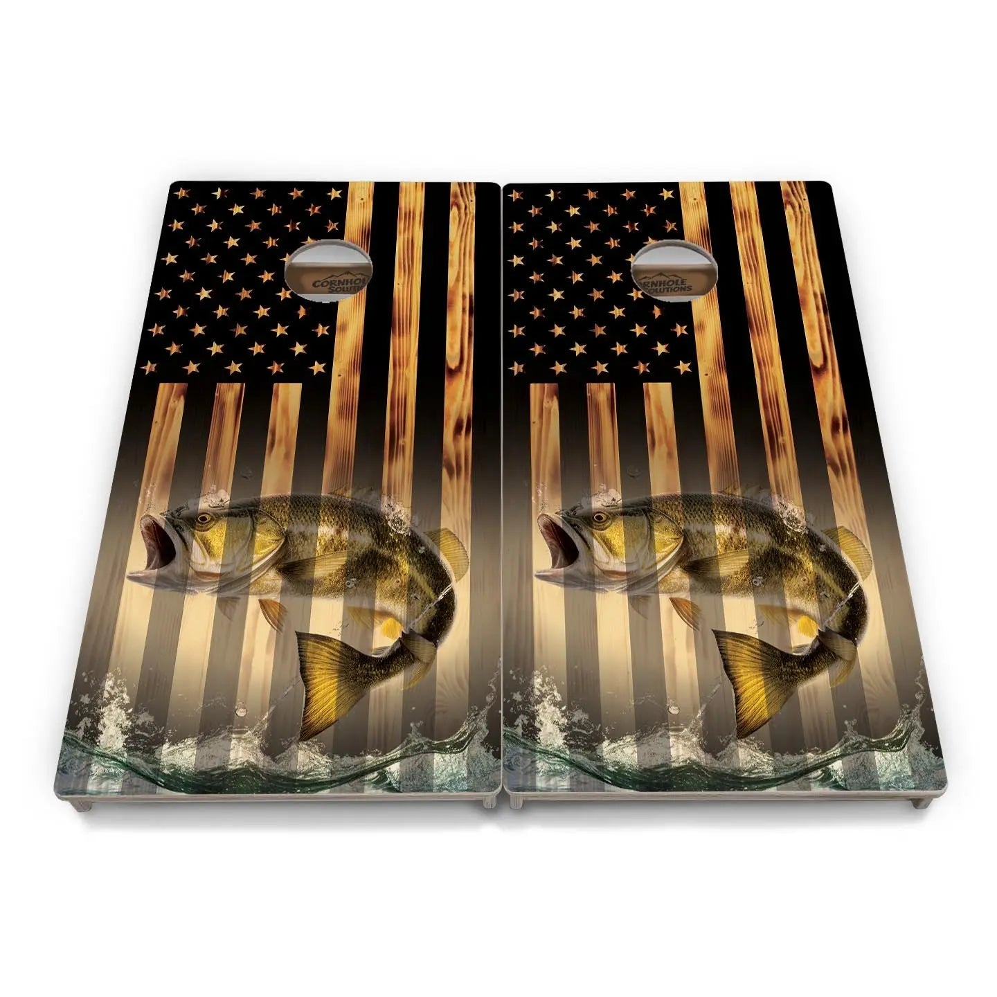 Hidden Fish Cornhole Boards - Professional Tournament Series by Cornhole Solutions, custom cornhole board detail photo 2