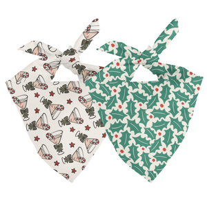 Holly Martini Christmas Reversible Dog Bandana by Dog Bandana Co.