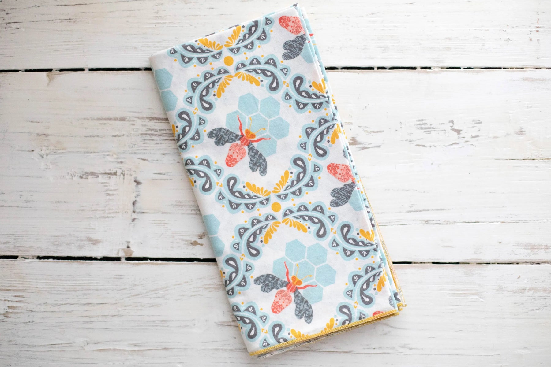 Honey Bee Cloth Napkins, set of four by Dot and Army, Southern food gift detail photo 4