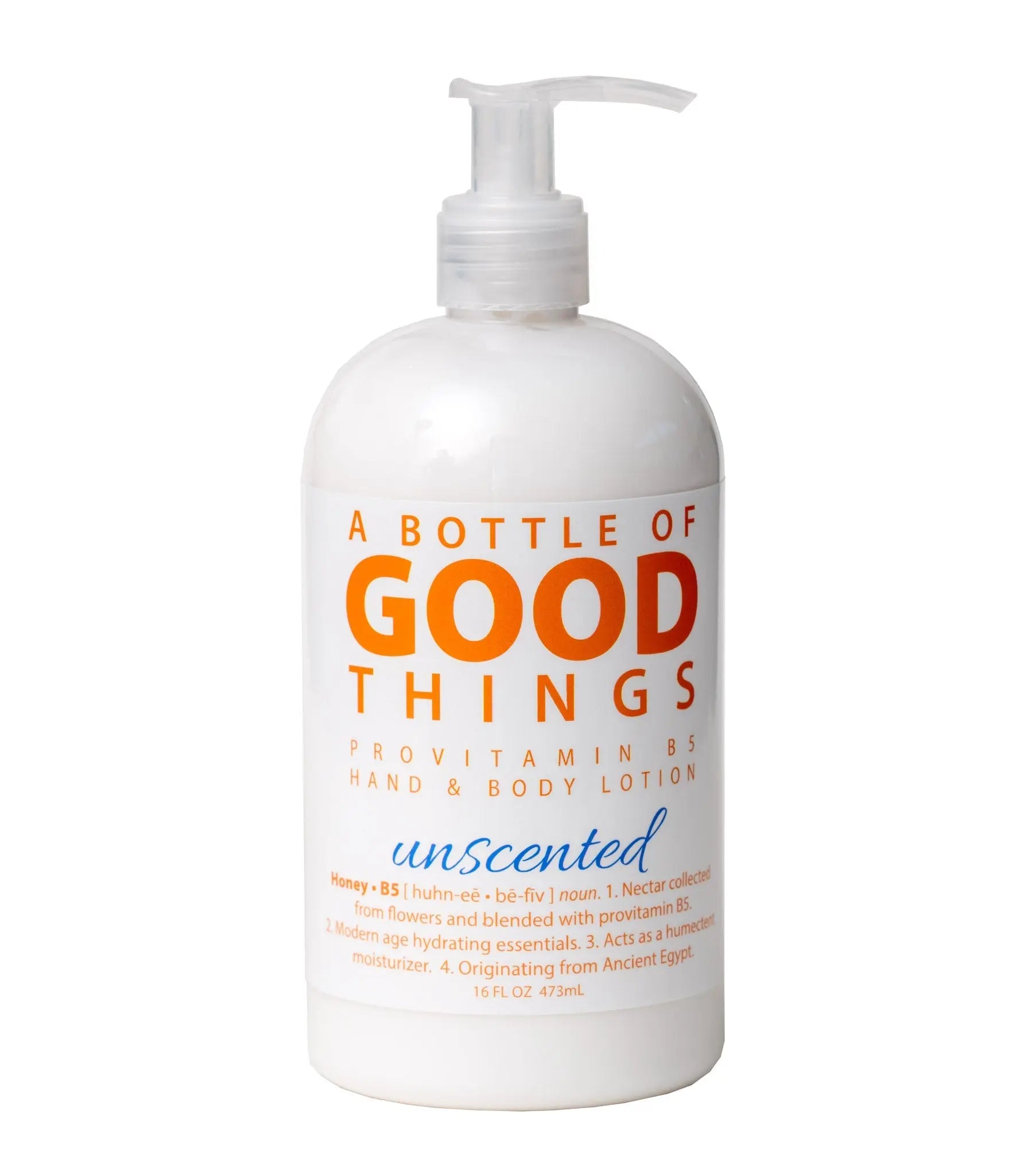 Honey•B5 UNSCENTED Lotion ~ 16 oz. by Essential Journeys, Southern food gift main product photo