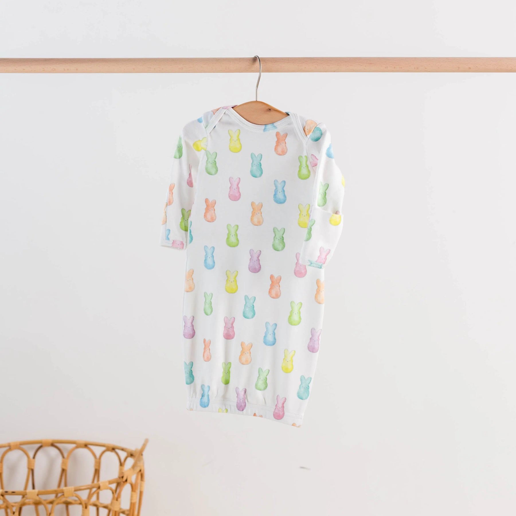 Hoppy Easter Organic Cotton Kids Pajamas by Nola Tawk, Southern food gift detail photo 3