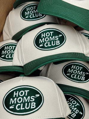 Hot Moms Club - Green Vintage Trucker Hat by KenzKustomz, Southern lifestyle apparel detail photo 4