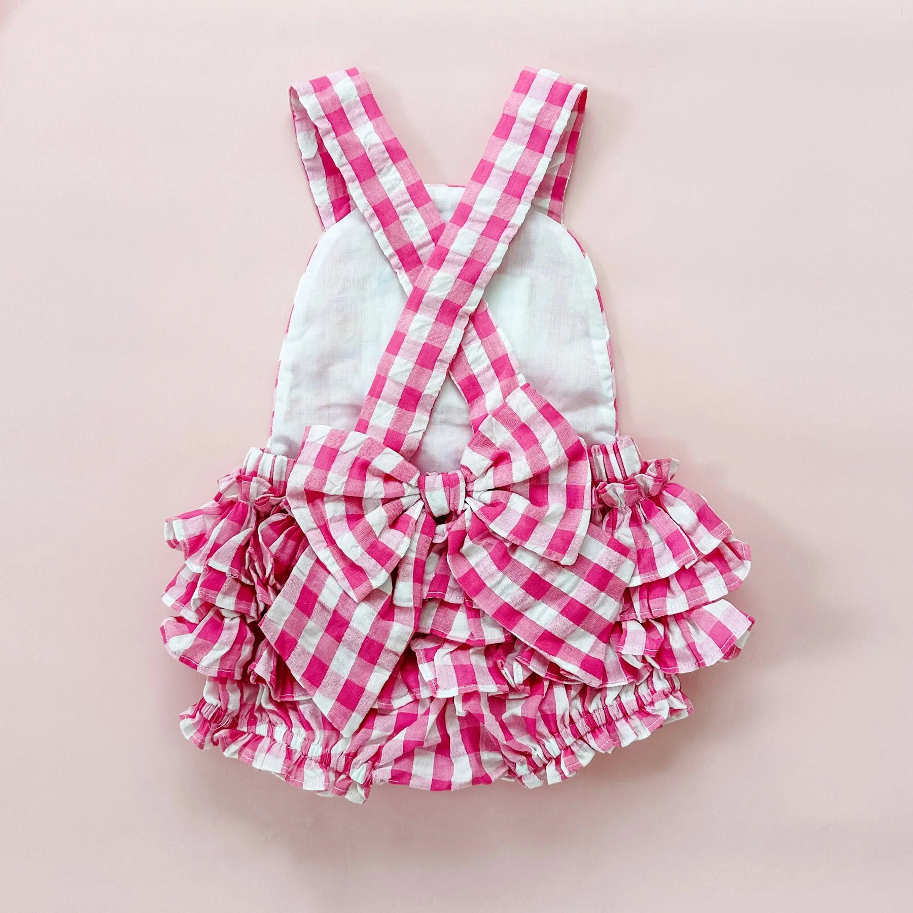 Hot Pink First Birthday Bubble by Seven Lantern Lane, children's boutique clothing detail photo 16