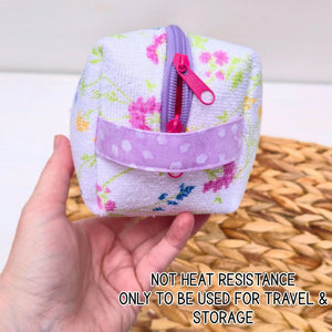 Hot Tool Storage Bag, Floral Boxy Zipper Pouch, Hair Tool Travel Case, Curling Iron Storage, Blow Dryer Organizer by Maypop House Designs, natural skincare detail photo 4