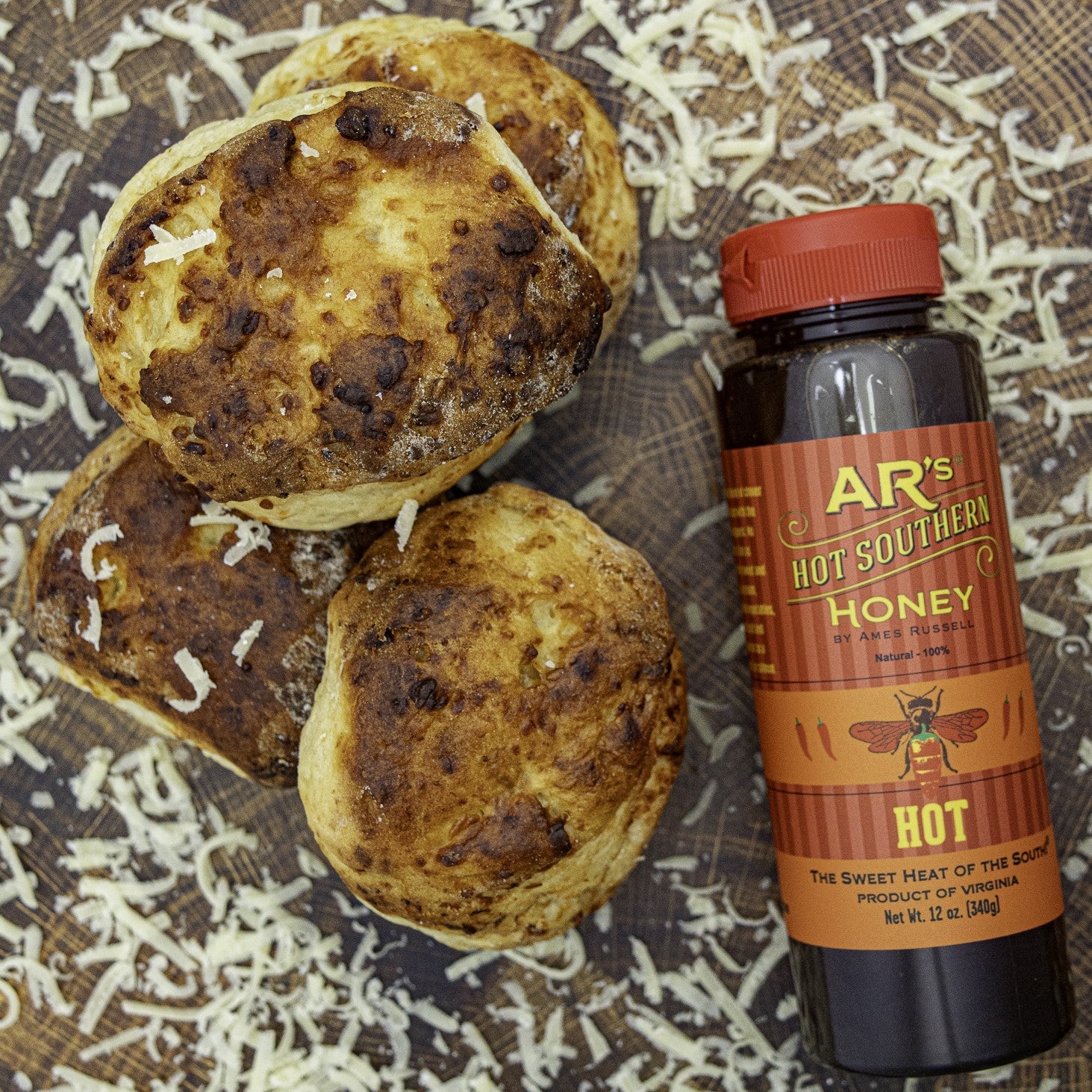 Hot Southern Honey Dubliner Irish Cheese Scones