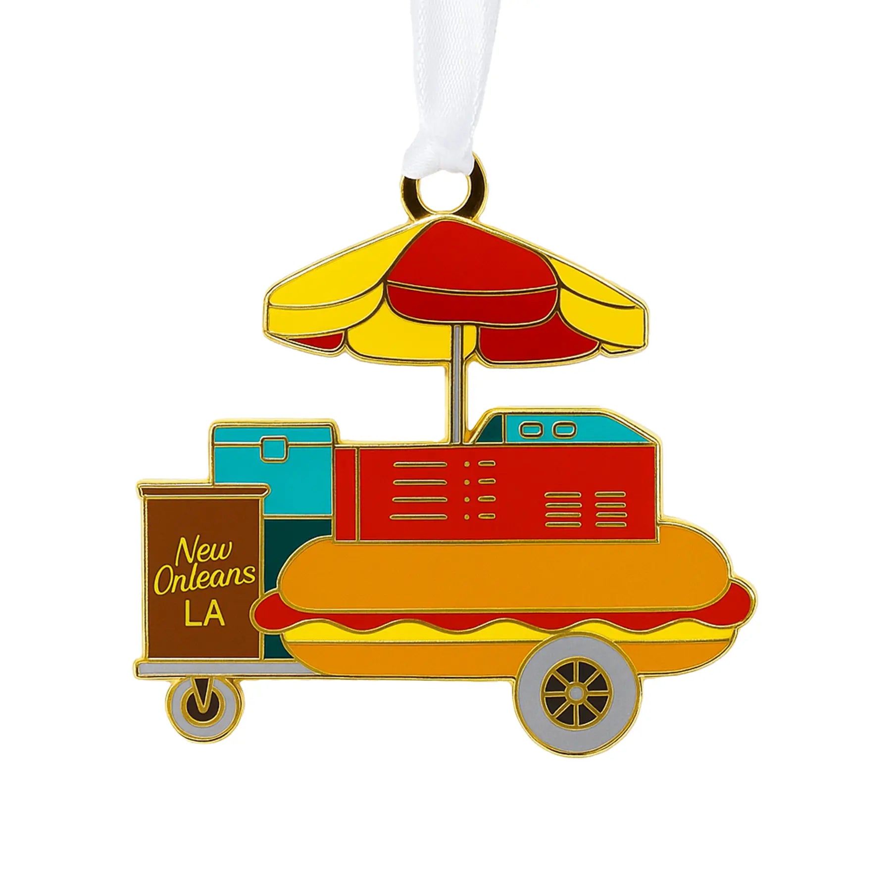 Hotdog Cart Enamel Ornament Nola Tawk