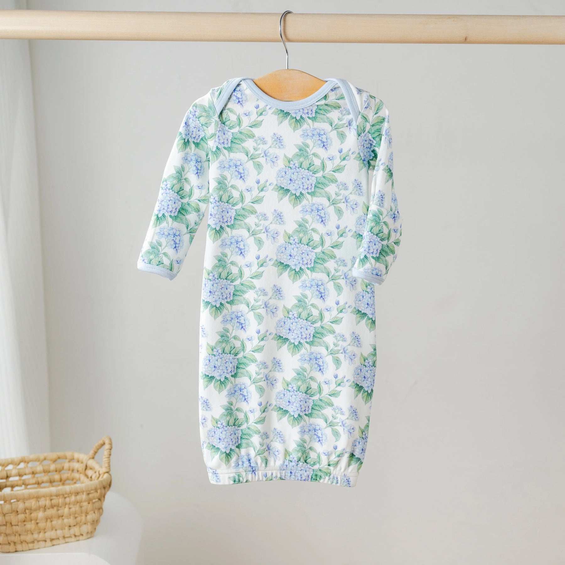 Hydrangea Heaven Organic Cotton Pajama Set by Nola Tawk, Southern food gift detail photo 3