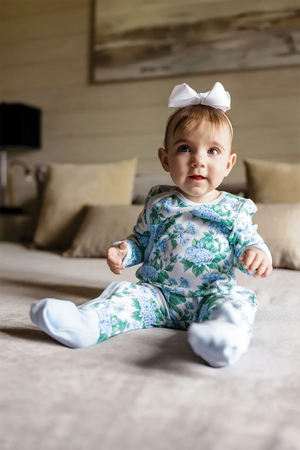 Hydrangea Heaven Organic Cotton Pajama Set by Nola Tawk, Southern food gift detail photo 5