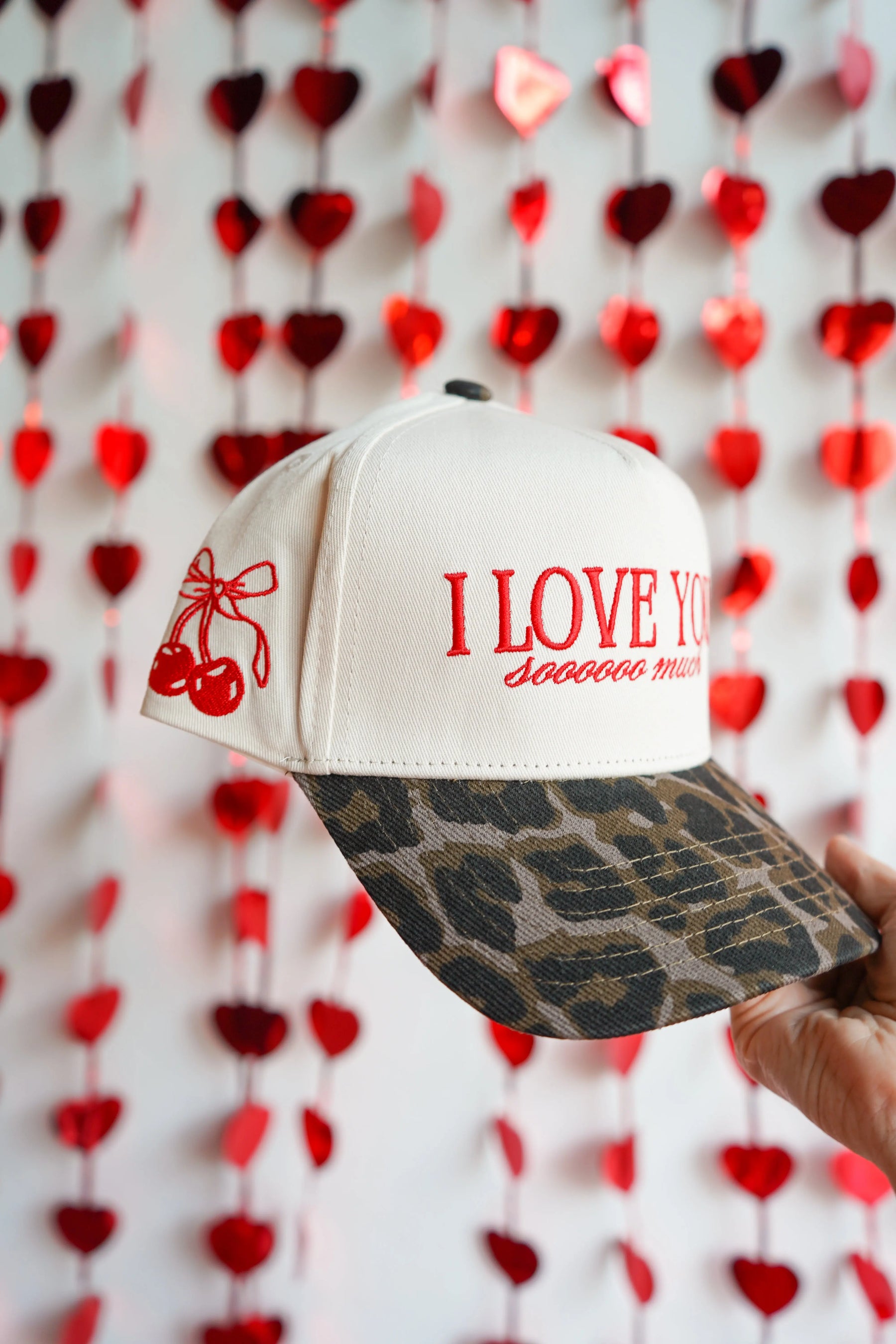 I Love You Sooooo Much - Leopard Vintage Hat by KenzKustomz, Southern lifestyle apparel detail photo 2