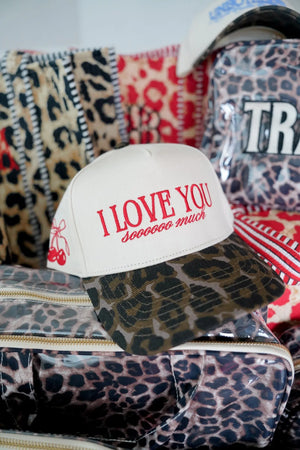 I Love You Sooooo Much - Leopard Vintage Hat by KenzKustomz, Southern lifestyle apparel detail photo 3