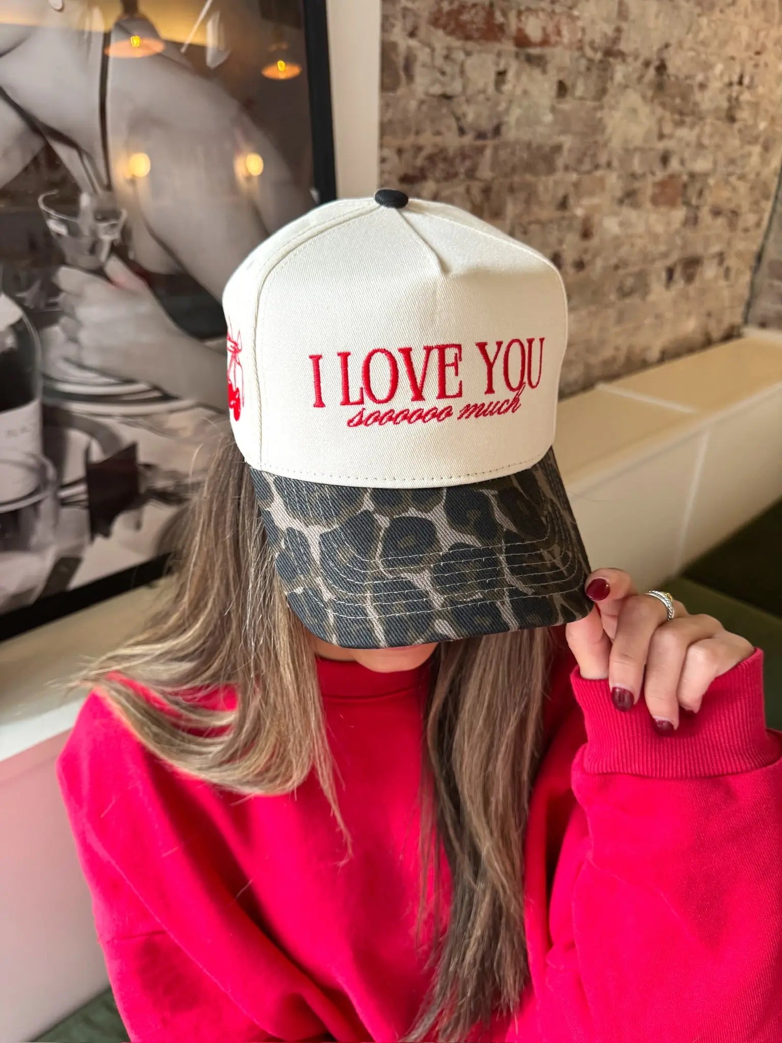 I Love You Sooooo Much - Leopard Vintage Hat by KenzKustomz, Southern lifestyle apparel detail photo 5