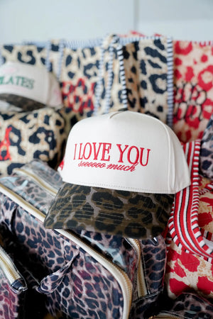 I Love You Sooooo Much - Leopard Vintage Hat by KenzKustomz, Southern lifestyle apparel detail photo 6