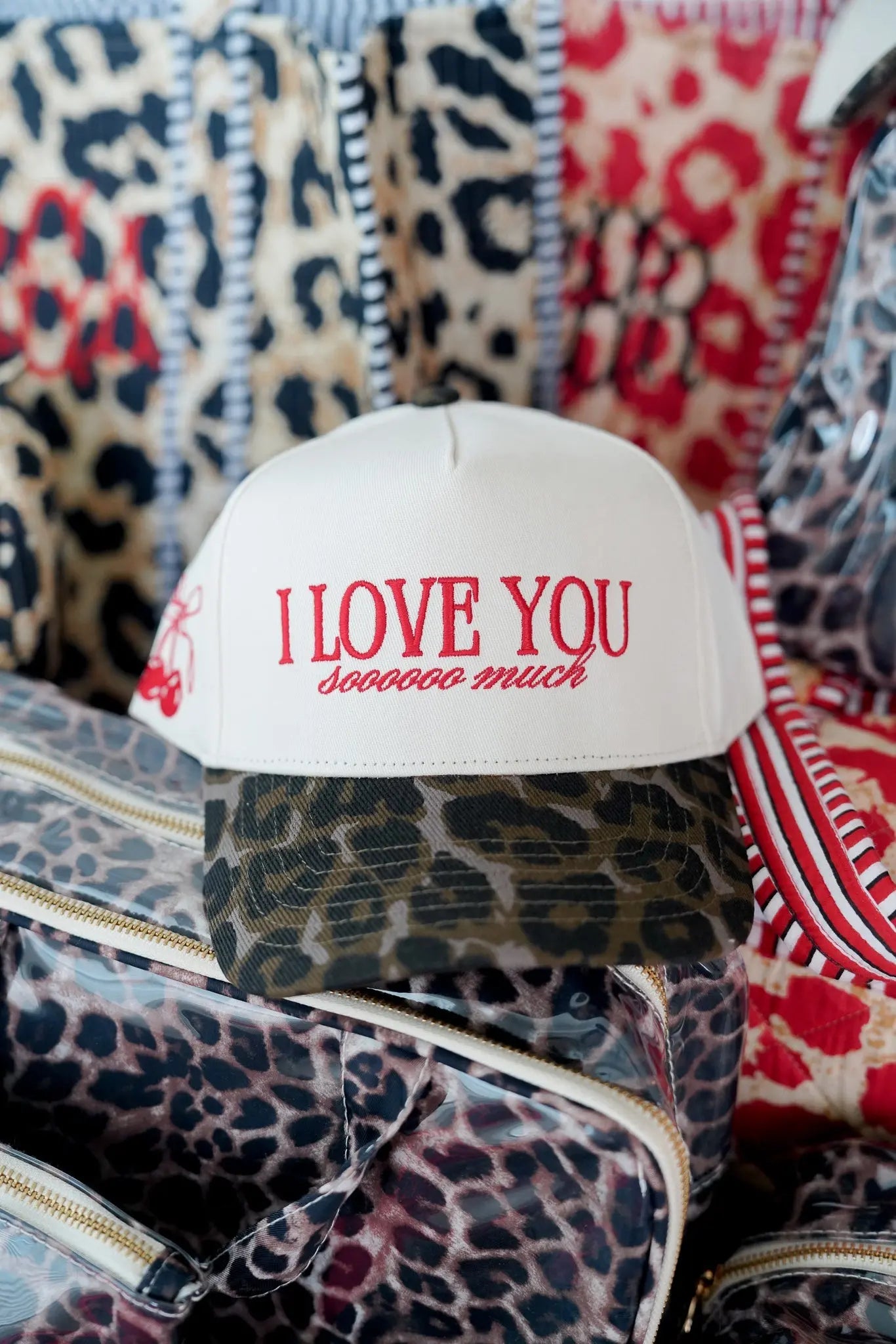 I Love You Sooooo Much - Leopard Vintage Hat by KenzKustomz, Southern lifestyle apparel detail photo 8
