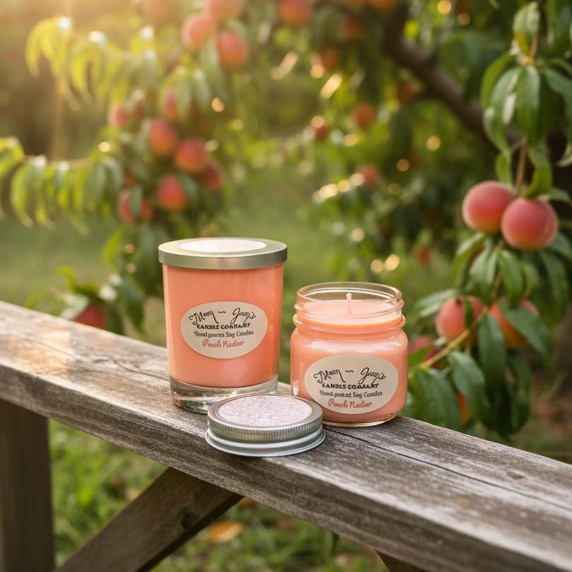 Peach Nectar Soy Candle – Sweet & Fruity Scent | Mam Jam’s