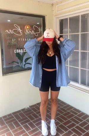 Bikinis & Martinis Vintage Trucker Hat by KenzKustomz, Southern lifestyle apparel detail photo 11