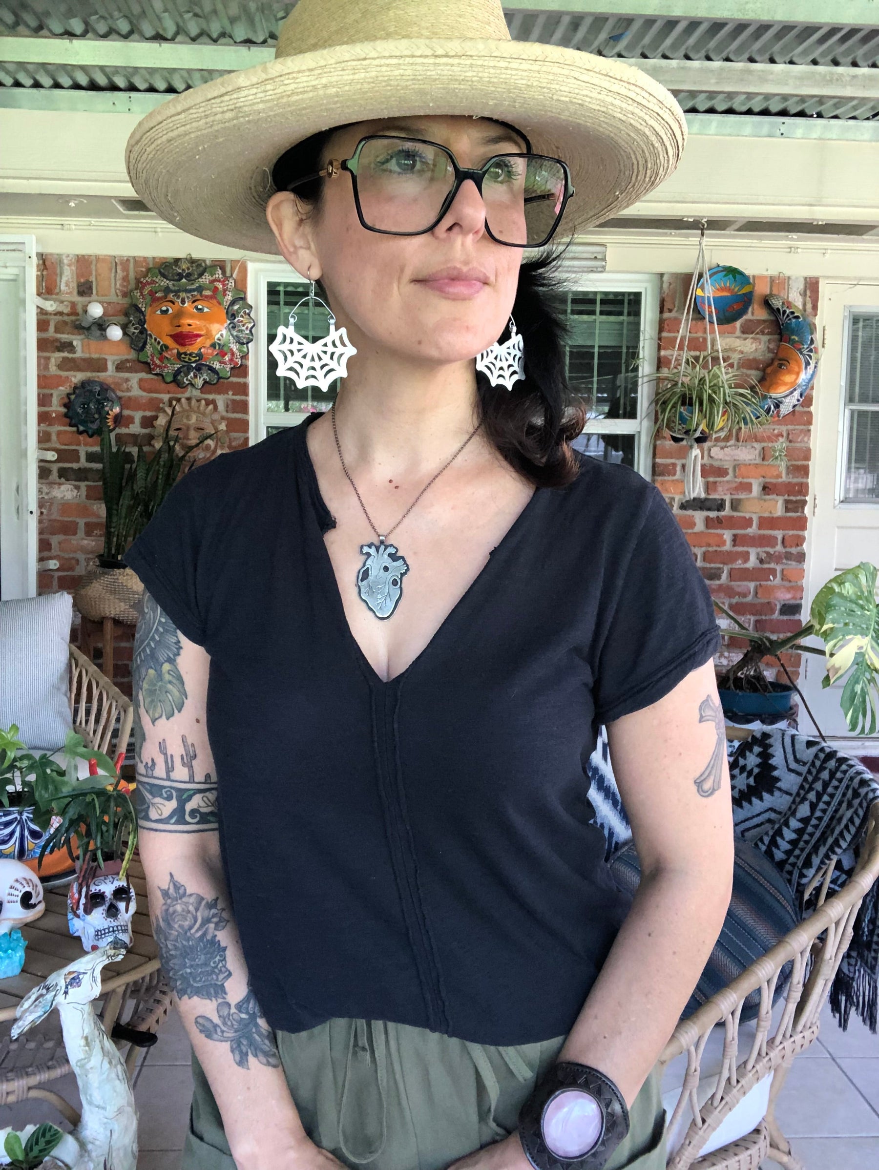 Spiderweb earrings