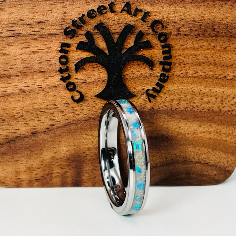 The Taz Opal and Ash Memorial Ring