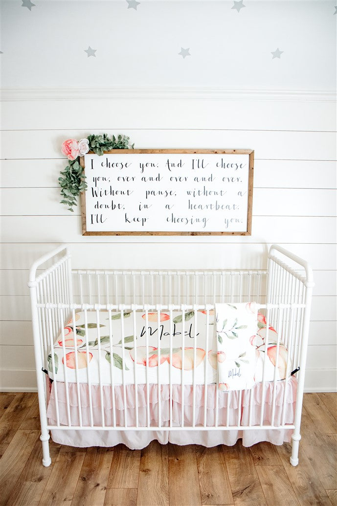 Georgia Peach Personalized Crib Sheet by AGreatBaby — view 6 of 11