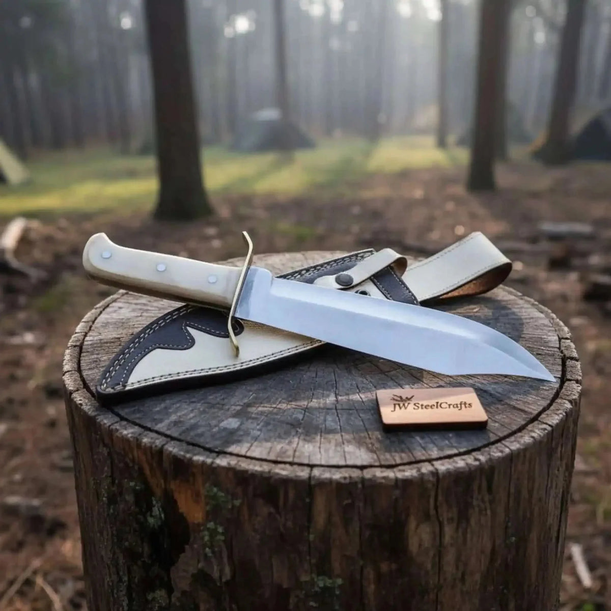 Handmade Sheffield Clip Point Bowie Knife – High Carbon Steel Blade by JW SteelCrafts