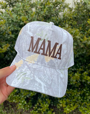 MAMA Washed Camo Canvas Trucker
