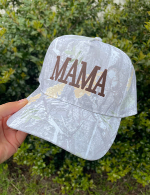 MAMA Washed Camo Canvas Trucker