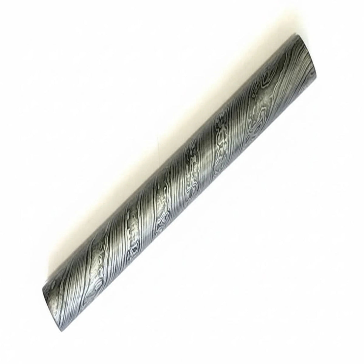 10.5 Inch Twisted Damascus Steel Round Bar 30 mm Billet for Ring and Guard Making by JW SteelCrafts