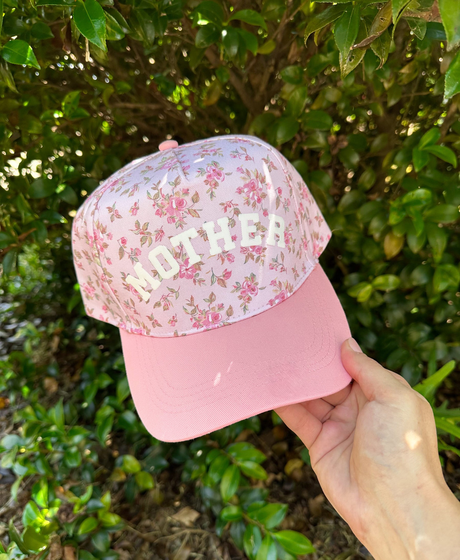 Mother Floral Light Pink Trucker Hat