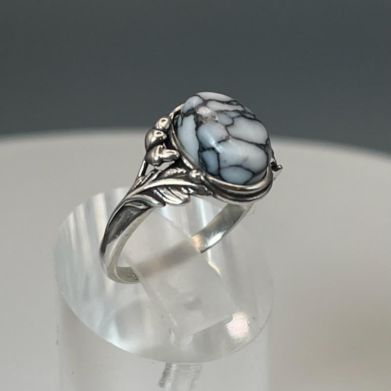 The Weeping Willow Sterling Silver and Tru-Stone Memorial Ring