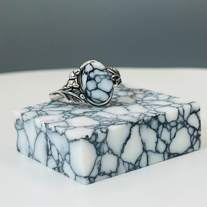 The Weeping Willow Sterling Silver and Tru-Stone Memorial Ring