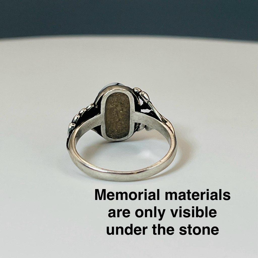 Red Jasper Weeping Willow - Tru-Stone Memorial Ring