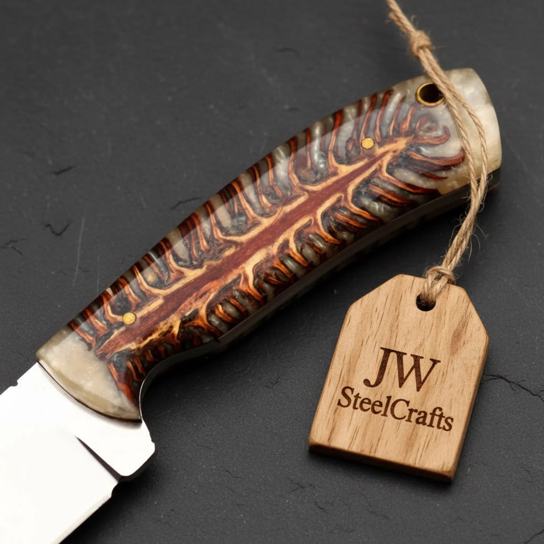 Ridgeline Stag Skinner Knife 8" Handmade product detail, view 2