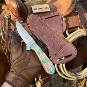 Turquoise Trail Bowie Knife by JW SteelCrafts