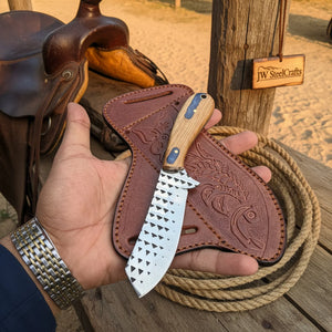 Timberline Damascus Skinner Knife by JW SteelCrafts