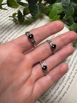 Obsidian Adjustable Ring