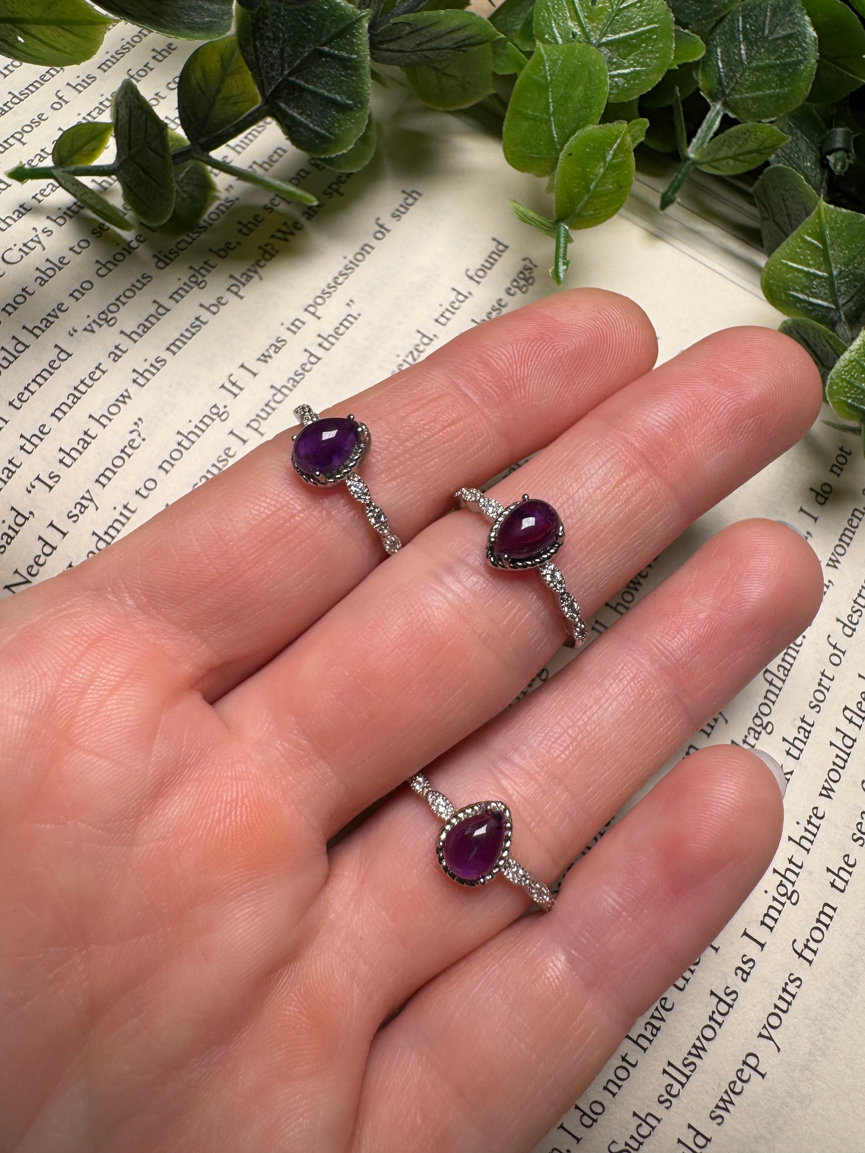 Amethyst Adjustable Ring