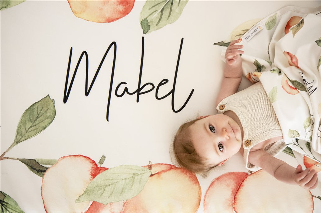 Georgia Peach Personalized Crib Sheet by AGreatBaby — view 9 of 11